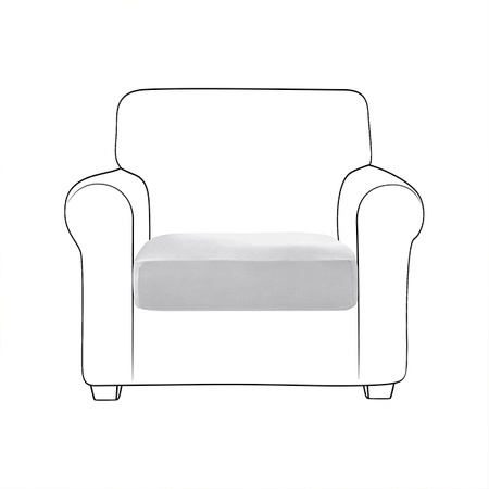 Sofa sitzkissenbezug, Velours, Hellgrau, 80-100 cm