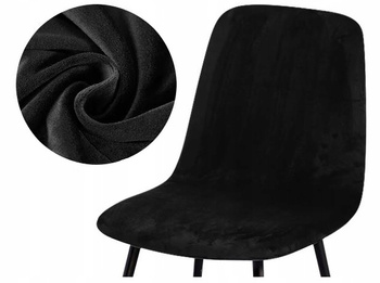 Dicker, Veloursbezug Für Skandinavischen Stuhl Schwarz