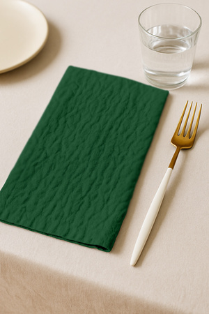 Musselin-Servietten, Dunkelgrün 45x45 cm