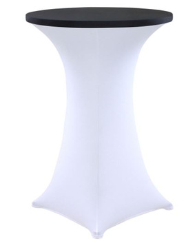 Topper, elastische schwarze Tischdecke, für Stehtisch 80cm