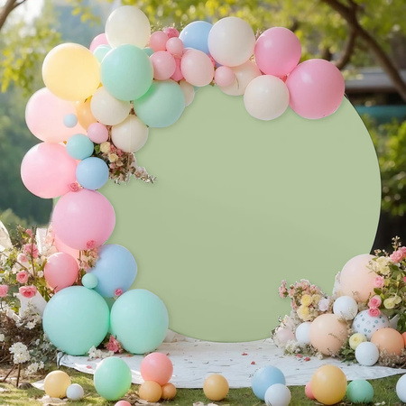 Elegante olivgrüne Auflage für Hochzeitsbogen – 200 cm Durchmesser