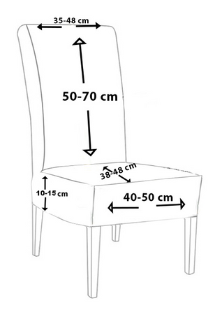 Stuhlbezug dickes Velours creme weiß Größe. L LARGE HIGH BACK 70cm