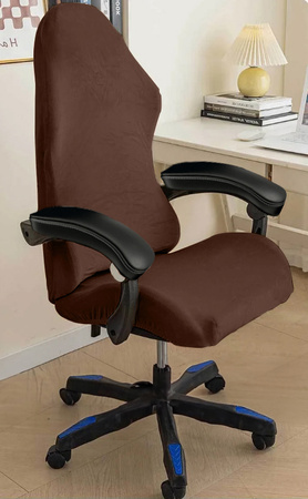 DICKER, VELOURS BEZUG FÜR GAMING-STUHL, BRAUN.