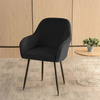 Stuhlhusse für Schalensessel, Velours, Schwarz, Apple Sevilla