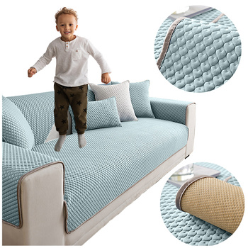 MATTE, SOFAÜBERZUG mit HERZEN-MUSTER in der Farbe MARINEBLAU 90x210 cm