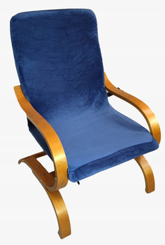 Sesselbezug FINKA MARINEBLAU dickes Velours