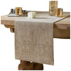 Zarter Leinenstoff-Tischläufer, Leinenstoff, beige, 40x275 cm