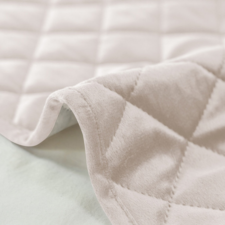 KOPFTEIL-HUSSE FÜR BETT GESTEPPT CREMEFARBEN