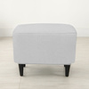 Jacquard Bezug Für Fußbank, Pouf, Hellgrau