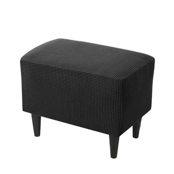 Jacquard Bezug Für Fußbank, Pouf, Schwarz