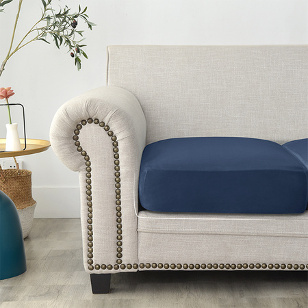 Sofa sitzkissenbezug, Velours, Marineblau