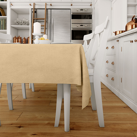 Tischdecke MATTER VELOURS Cappuccino, rechteckig 140x240 cm