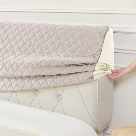 Kopfteilbezug für Bett, cremefarben, 180x50 cm