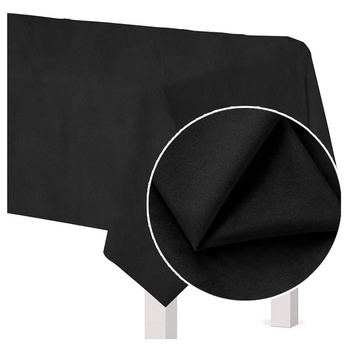 Tischdecke in schwarz, MATTER VELOURS, quadratisch 140x240cm
