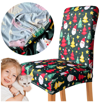 DICKER STUHLBEZUG mit WEIHNACHTSMANN-MOTIV