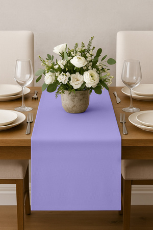 Glatter Tischläufer LAVENDEL 40x275 cm