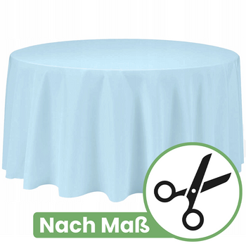 Runde Tischdecke NACH MAß – Farbe HELLBLAU