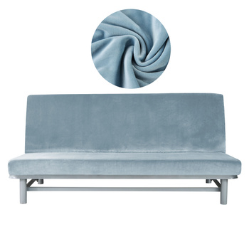 Velours Bezug Für Schlafsofa HELLBLAU