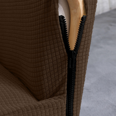 Sesselbezug FINKA BRAUN dickes Jacquard