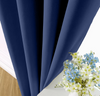 Glatter Verdunkelungsvorhang 90% in Marineblau 140x250 cm.  Dicker Stoff und einfache Gardine mit Ösen