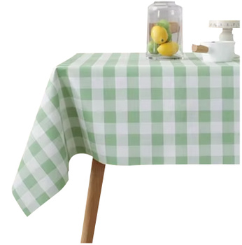 Tischdecke im grünen Karomuster, rechteckig 140x140 cm
