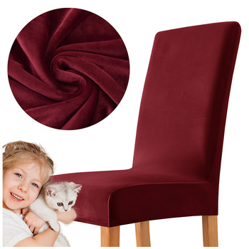 STUHLHUSSE VELVET Dunkelro/Bordeaux