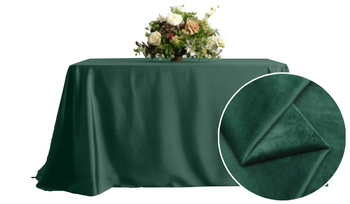 Tischdecke in Dunkelgrün, MATTER VELOURS, quadratisch 230x230cm