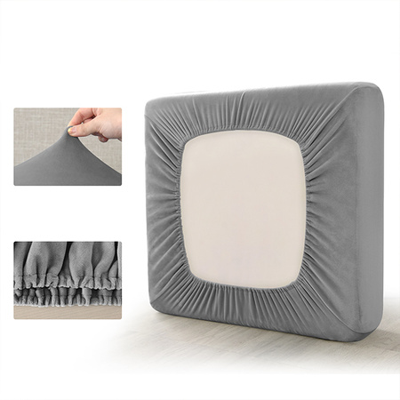 Sofa sitzkissenbezug, Velours, Dunkelgrau, 80-100 cm