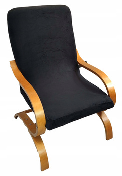 Sesselbezug FINKA Schwarz dickes Velours