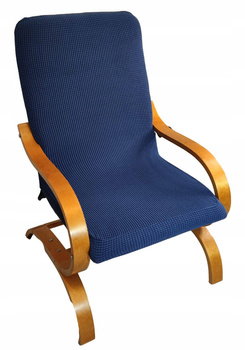 Sesselbezug FINKA MARINEBLAU dickes Jacquard