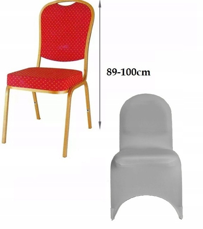 Bankett-Stuhlhussen, elastisch, standard, grau