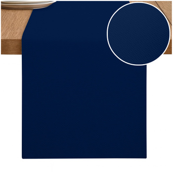 Glatter Tischläufer MARINEBLAU 40x275 cm