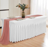 Tischtuch Rechteckig 200cm Mit Sockel, Schabracke, Weiss