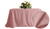 Tischdecke in pudrigem Rosa, MATTER VELOURS, quadratisch 230x230cm