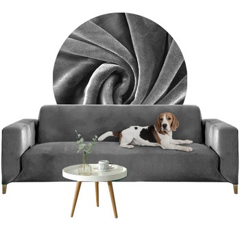 Bezug für ein Sofa, 4-Sitzer-Sofa, 230- 300 cm lang, dunkelgrau