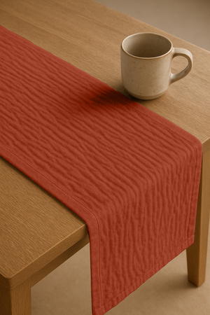 Zarter MUSSELIN-TISCHLÄUFER, kupferfarben 40×275 cm