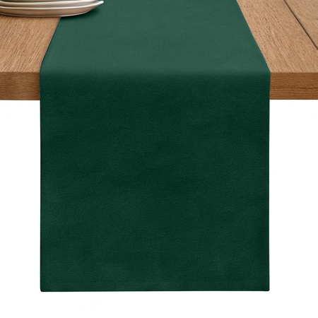 VELOURS Tischläufer FLASCHENGRÜN 40x275 cm