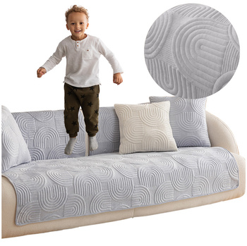 Matte, Sofaüberzug mit erhabenem Muster in der Farbe Hellgrau, 90x70 cm.