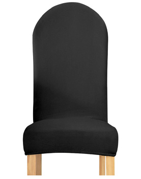 Der Bezug für einen Stuhl mit abgerundeter Rückenlehne, Velours, SCHWARZ