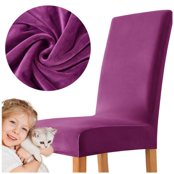 STUHLHUSSE VELVET VIOLETT
