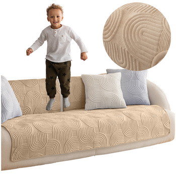 Matte, Sofaüberzug mit erhabenem Muster in der Farbe BEIGE, 90x70 cm.