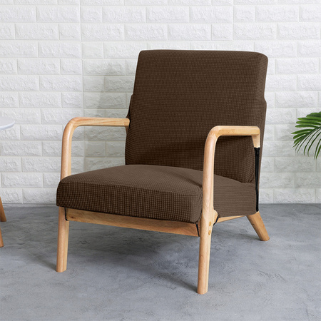 Sesselbezug FINKA BRAUN dickes Jacquard