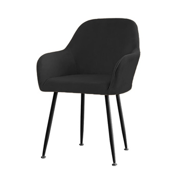 Stuhlhusse für Schalensessel, Velours, Schwarz, Apple Sevilla