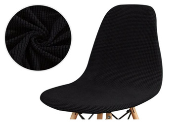 Dicker, Jacquard Bezug Für Skandinavischen Stuhl Schwarz