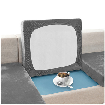 Sofa sitzkissenbezug, Velours, Dunkelgrau