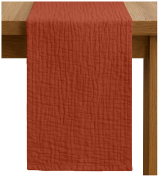 Zarter MUSSELIN-TISCHLÄUFER, kupferfarben 40×275 cm