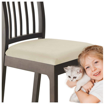 Stuhlsitzbezug Velours Beige