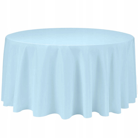 Runde Tischdecke NACH MAß – Farbe HELLBLAU
